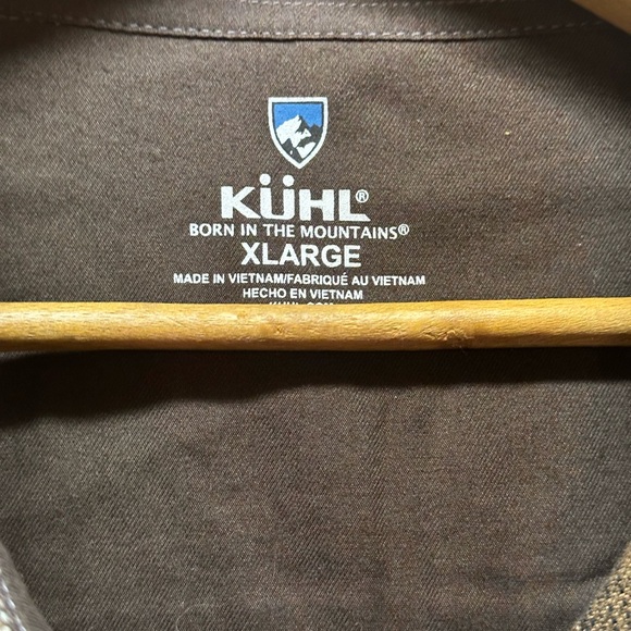 Kuhl The Law Flannel Men’s XL Shirt Grey Green Long Sleeve Button Up Outdoors - Picture 2 of 10